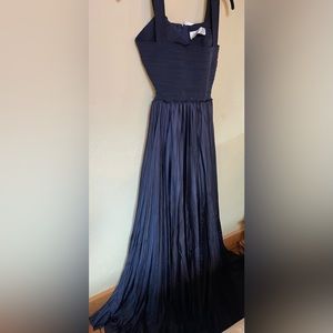 Deep Navy blue to the floor gown